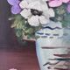 Vintage original flower oil painting, signed floral still life