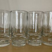Set of 8 vintage glasses with bubble base