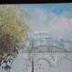 Ancien tableau Caroline Burnnet vue de Paris 1900