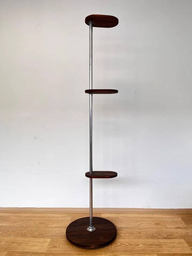 Support de fleurs Bauhaus en chrome tubulaire, années 1940