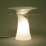 Huge 1960s italian two-piece Murano glass mushroom table lamp by Vistosi