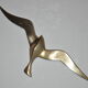 Trio of stylized seagulls in gold brass to hang 70s