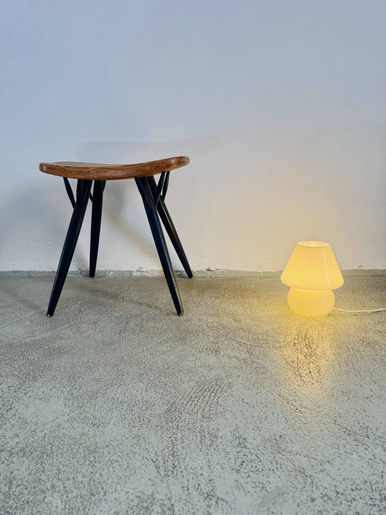 Opaline Glass Mushroom Table Lamp By Paolo Venini For Venini, Italy 1970S
