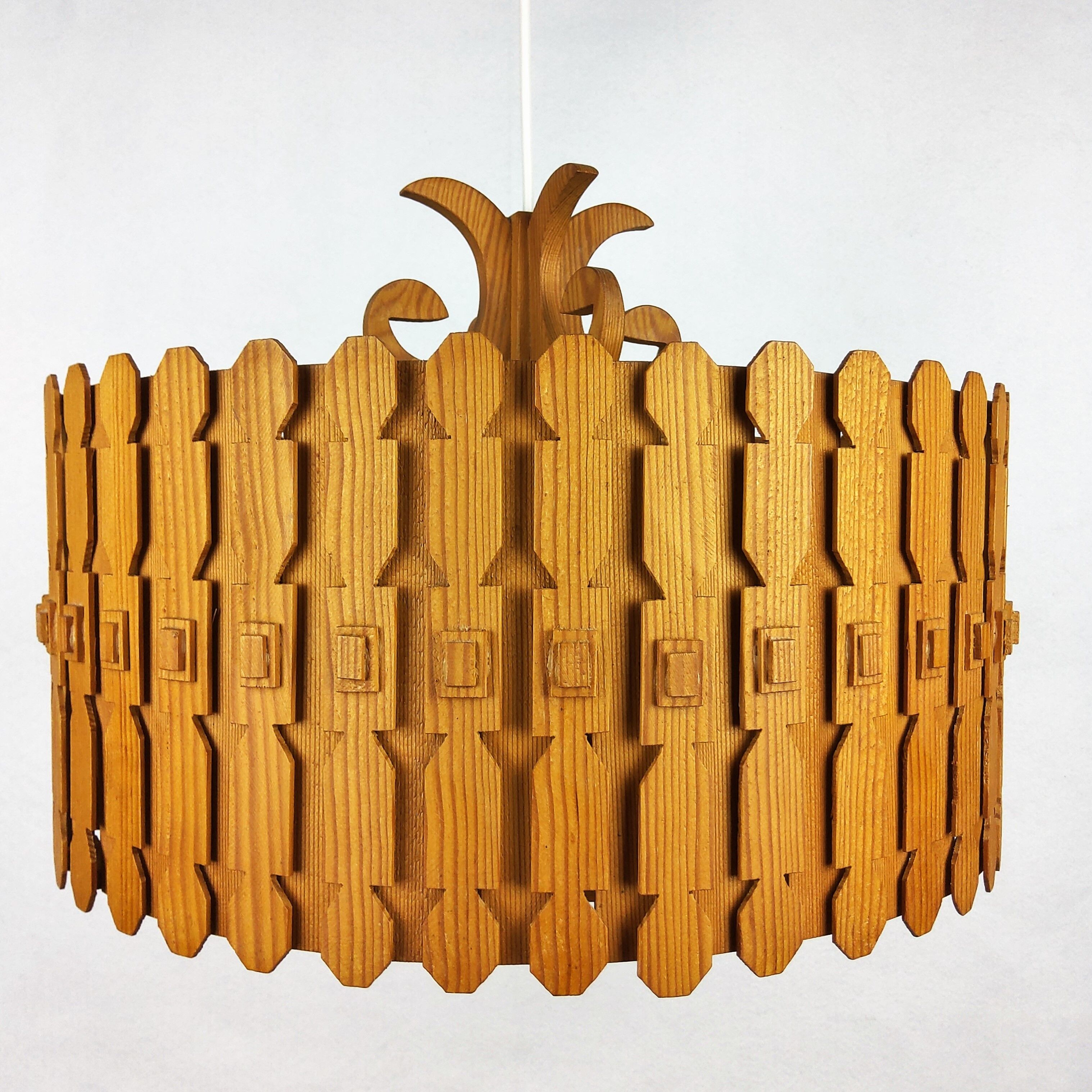 Scandinavian vintage pine suspension 1960