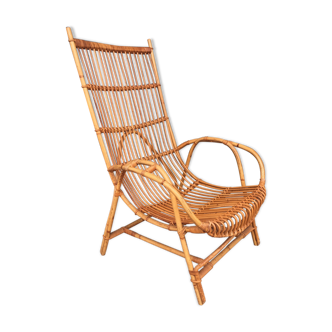 Low seated rattan chair