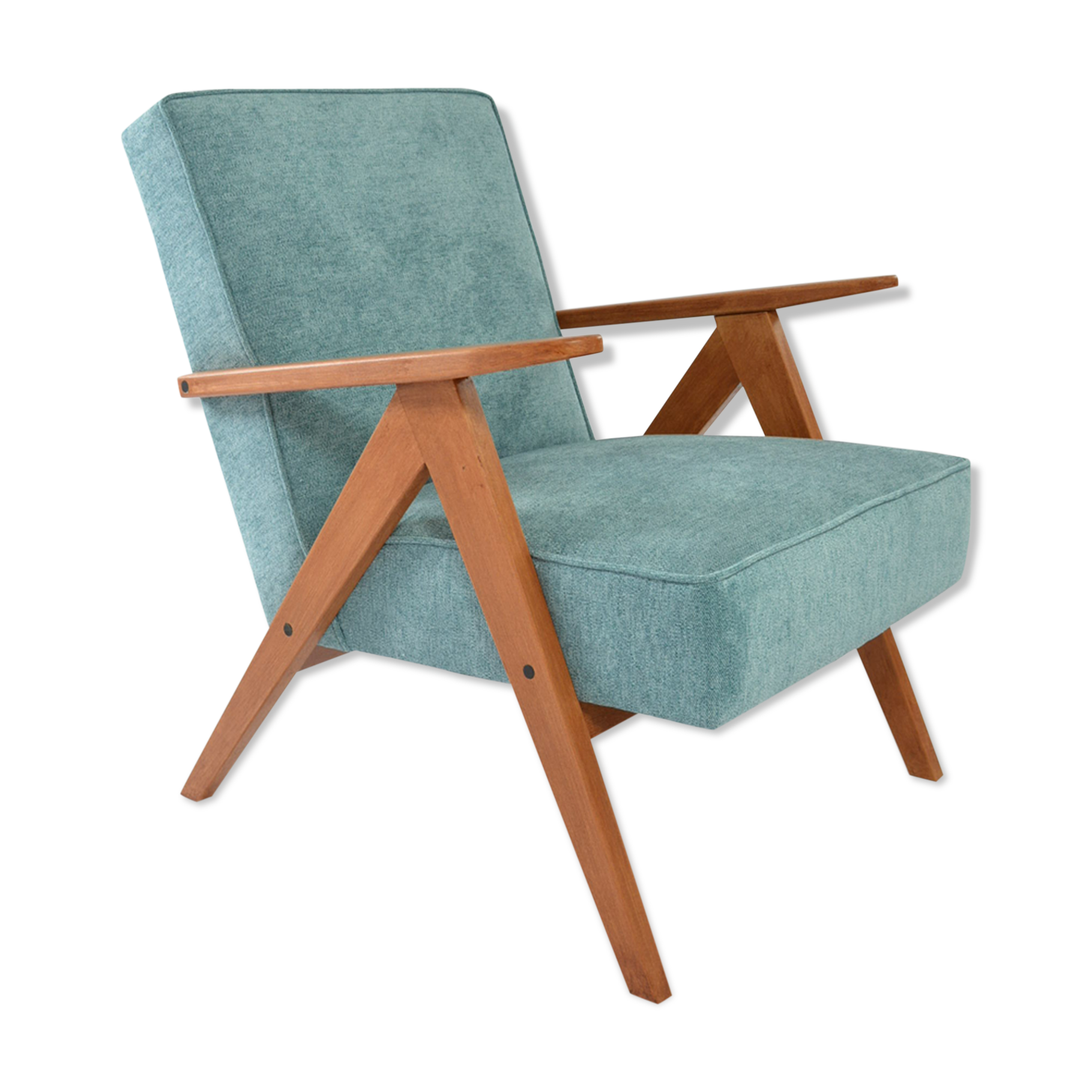 Fauteuil Komas canard chiné