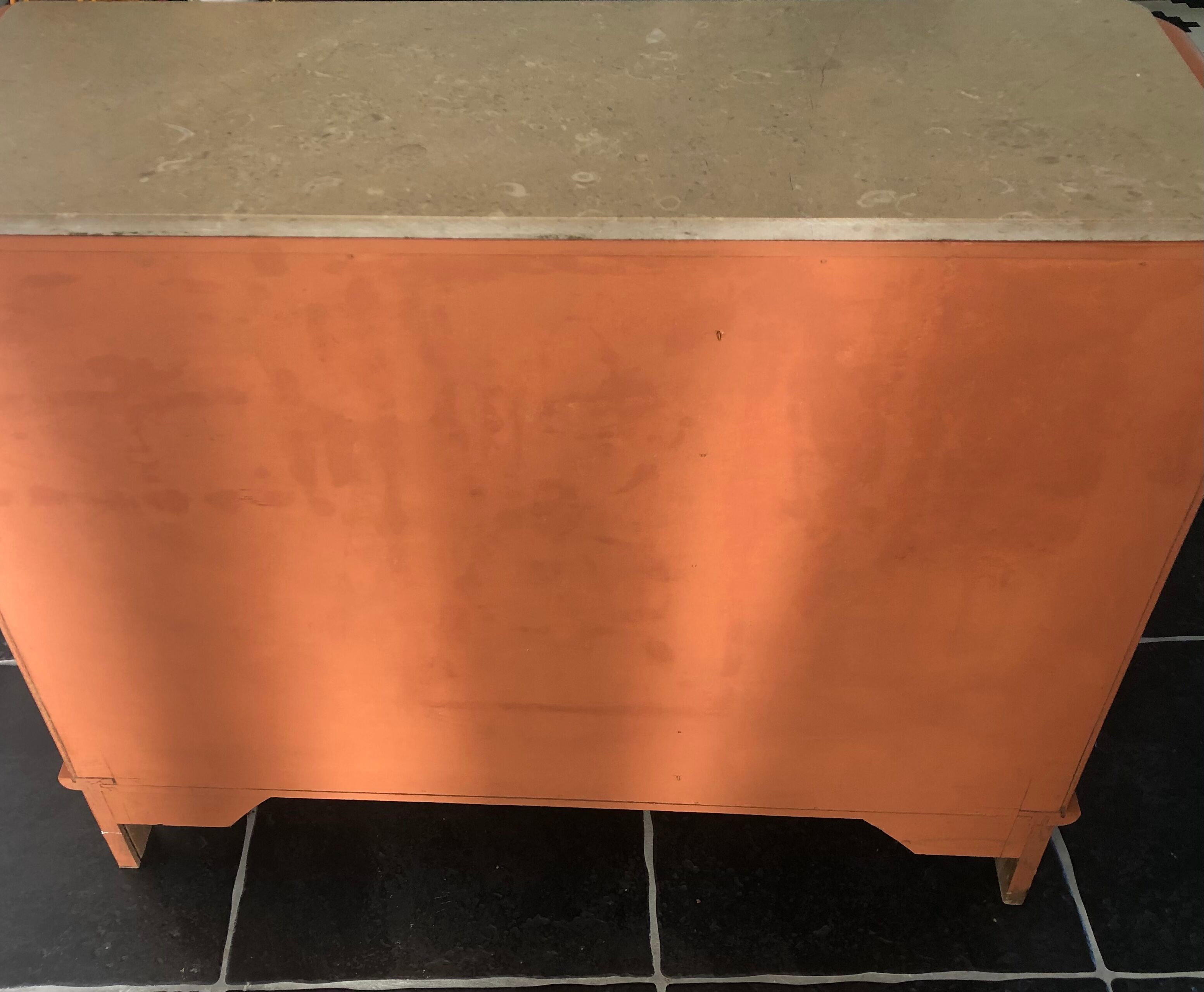 Terracotta vintage chest of drawers