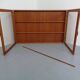 Wall cabinet with glass doors from Dyrlund, Denmark, 1970s.