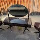 Coiffeuse triptyque vintage 1960s en acajou– signée G. Blouin Nantes