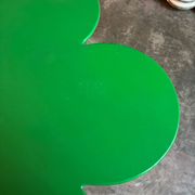 Wood and metal Tomotom table in green by Bernard Holdaway, 1960