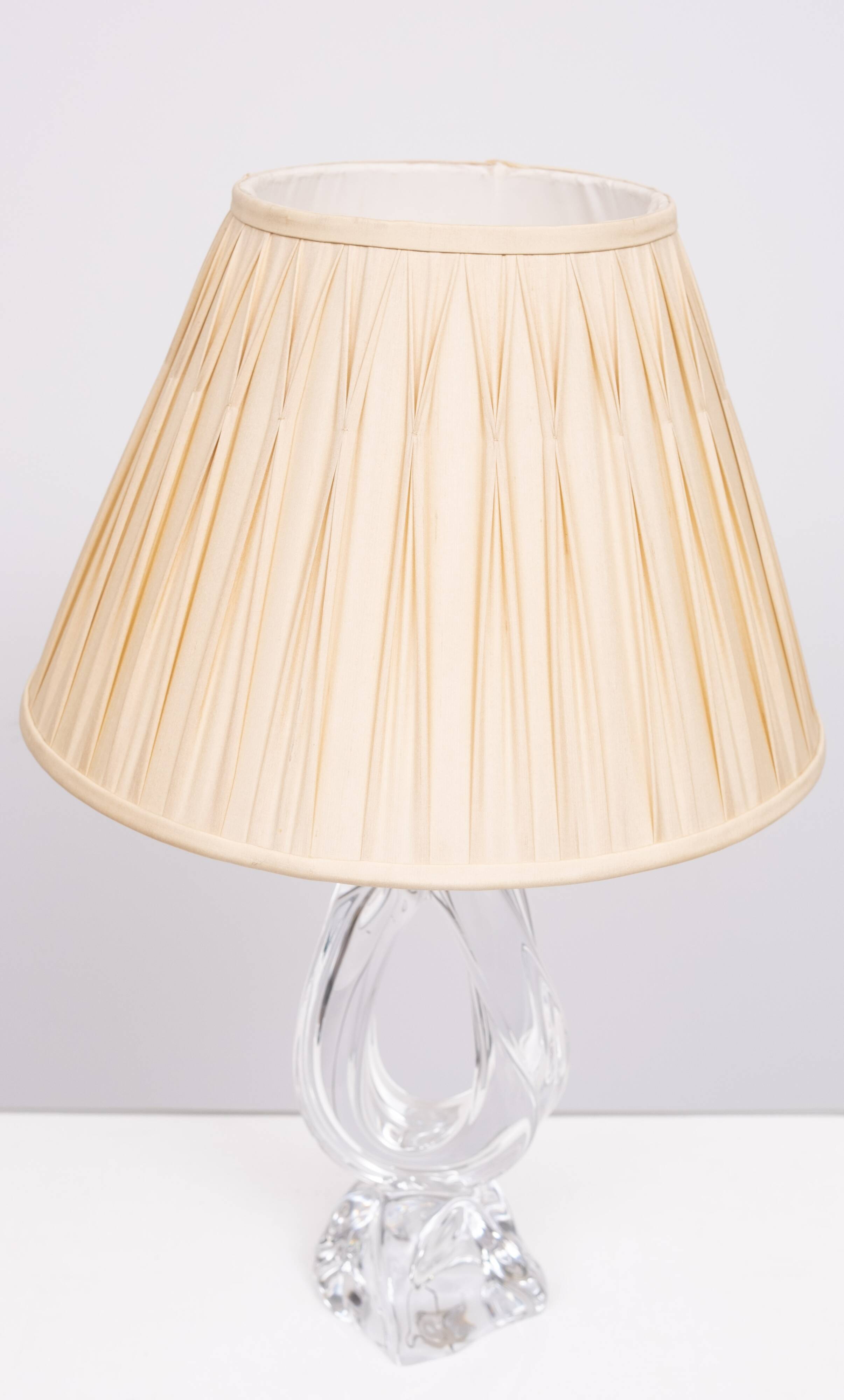 Daum France Crystal Glass table lamp 1965