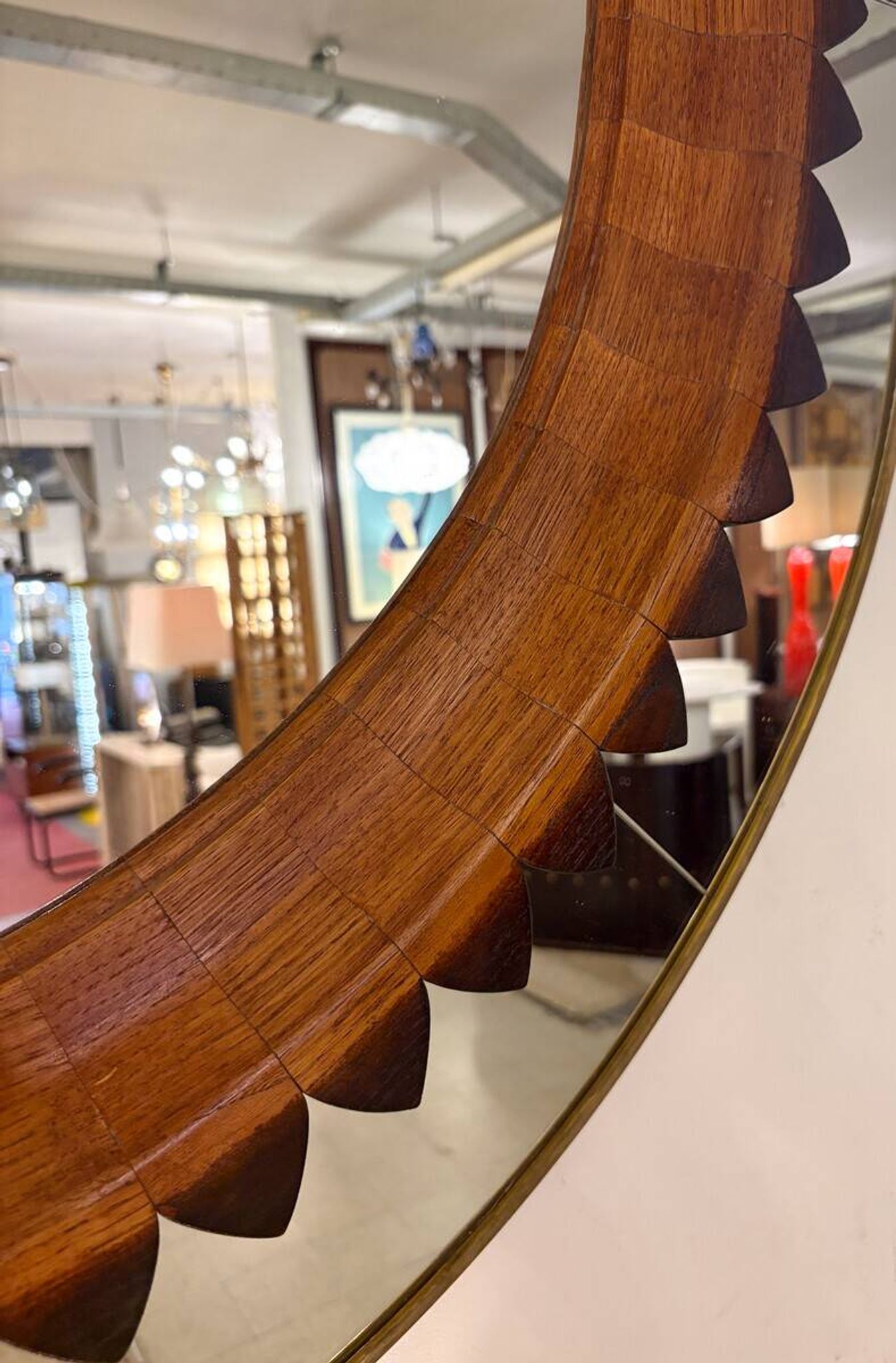 Miroir circulaire par Fratelli Marelli, Italie, années 1950