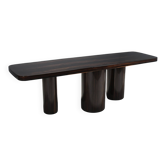 Exceptional Zebrano / Zebra wood console / room divider made in Italy, 1970s