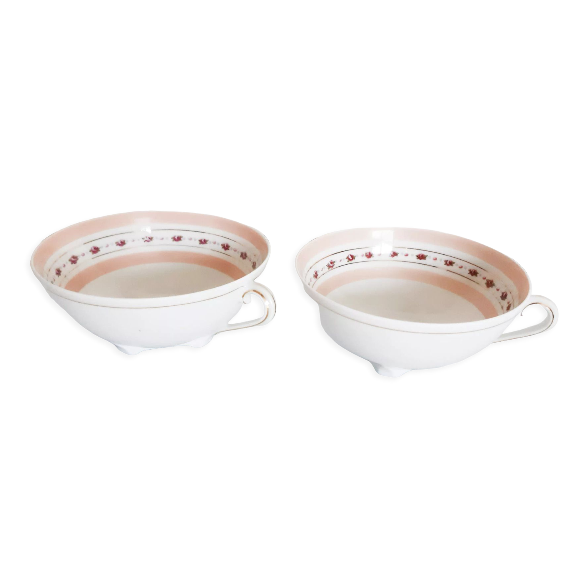 Limoges porcelain standing tea cups