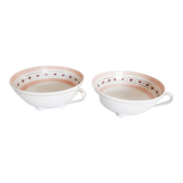 Tasses à thé sur pieds en porcelaine de Limoges
