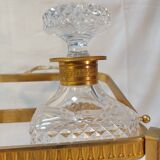 Whiskey cellar called "Tantalus" - Servant of 2 cut crystal carafes