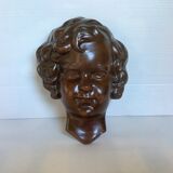 Old plaster bust head