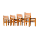 4 solid elm chairs Maison Regain, France 1970s