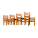 4 solid elm chairs Maison Regain, France 1970s
