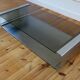 Table low vintage 1970s stainless and glass Jean-François Monnet