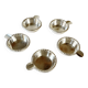 Individual silver metal ashtrays