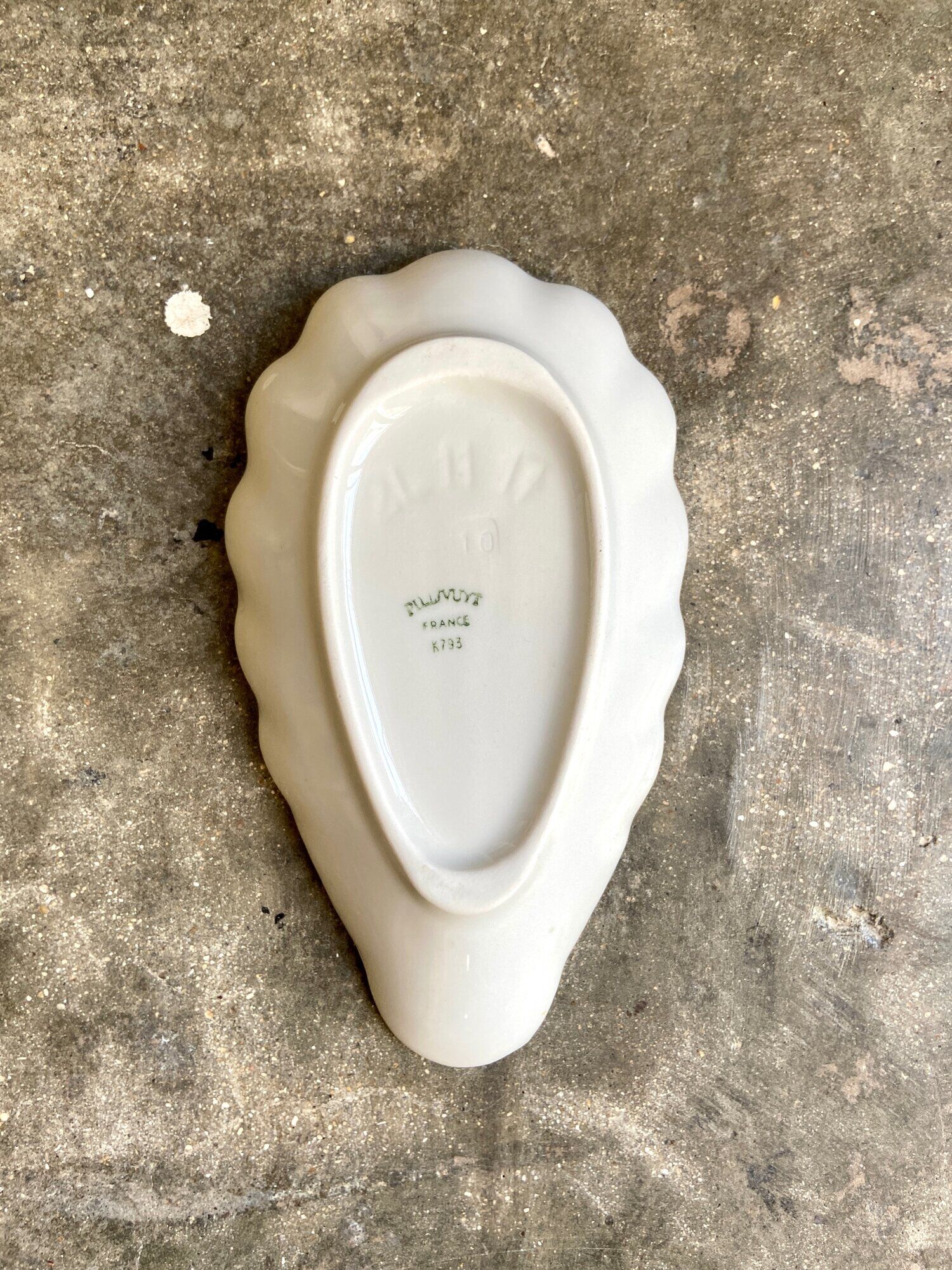 Ramequin shell pillivuit in white porcelain