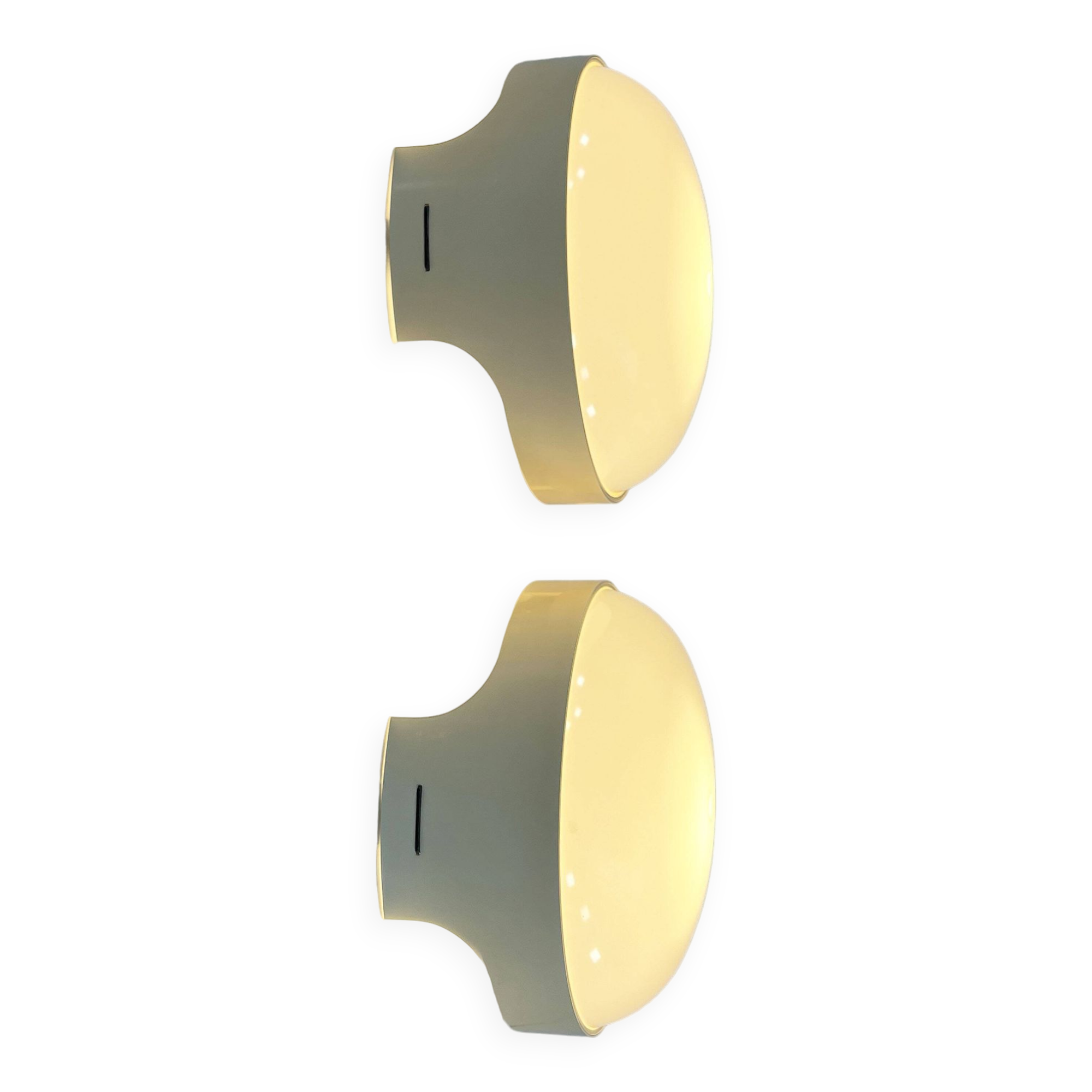 Pair of Quattro KD 4335 wall lights by Joe Colombo for Kartell, 1960