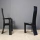 Set of 10 belgian high back dining chairs, 1980s