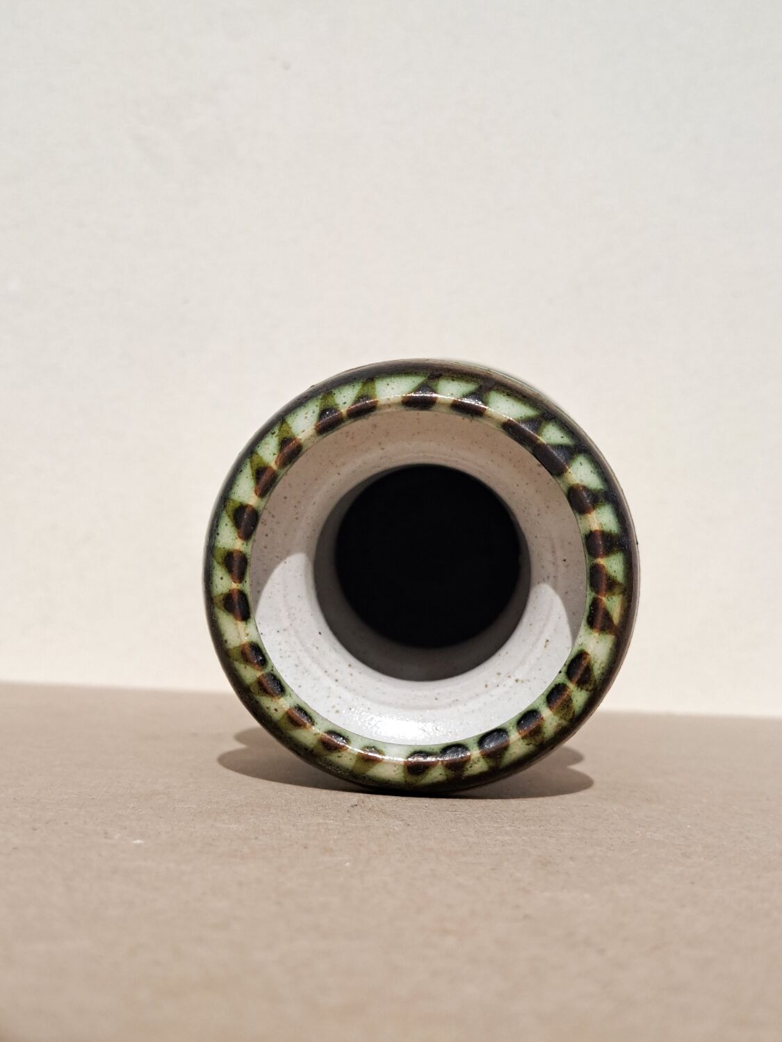 Keraluc sandstone candle holder 70s signed