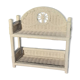 étagère murale en rotin blanc cassé H 48 cm