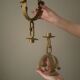 Candelabra candle holders brutalist design handcrafted wrought iron folk art candlesticks