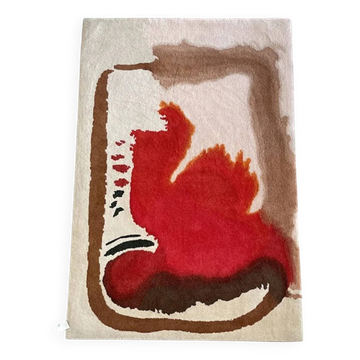 Tapis en laine tufté main Tisca Forster – France des années 1980