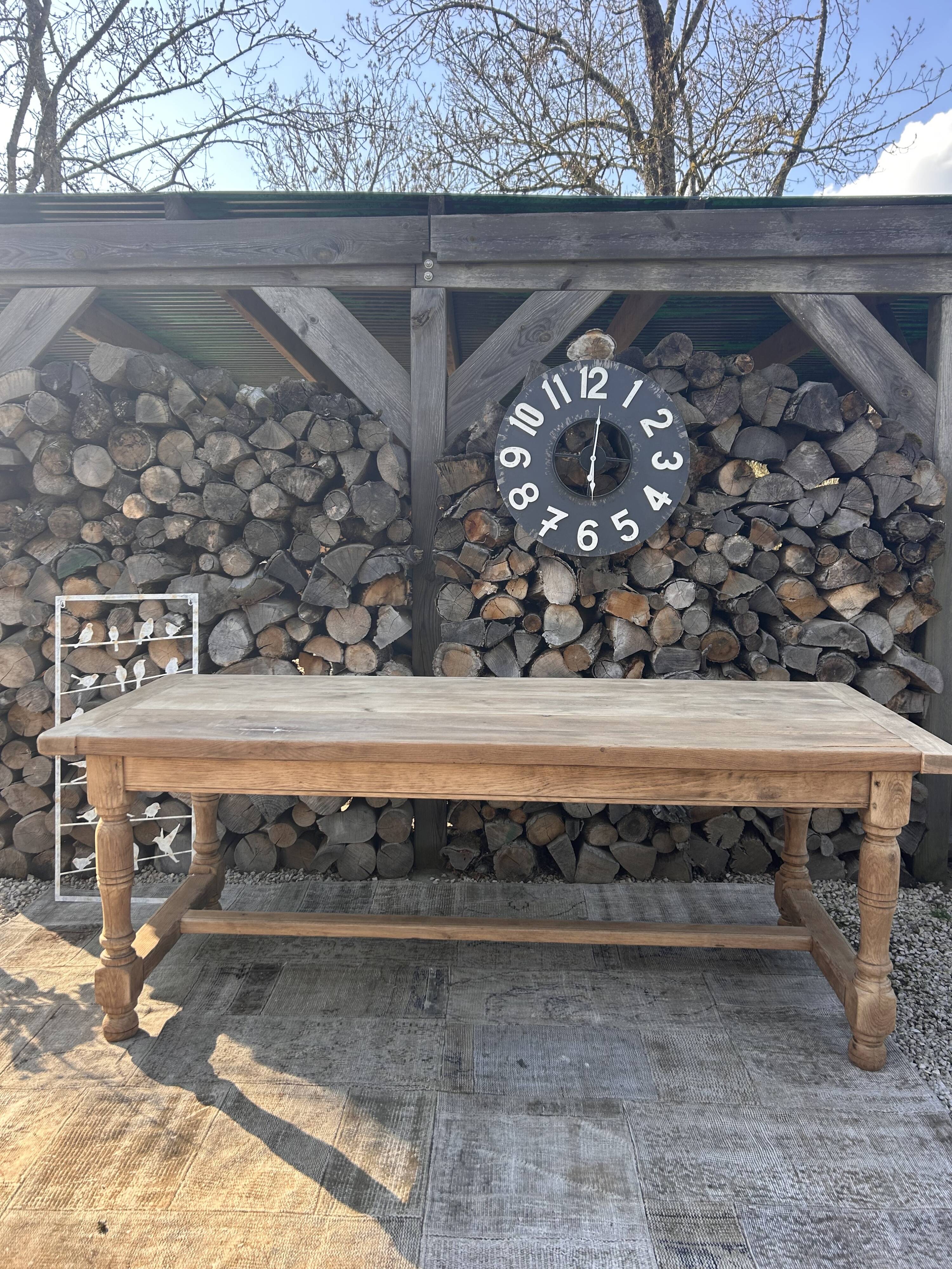 Renovated solid oak farmhouse table