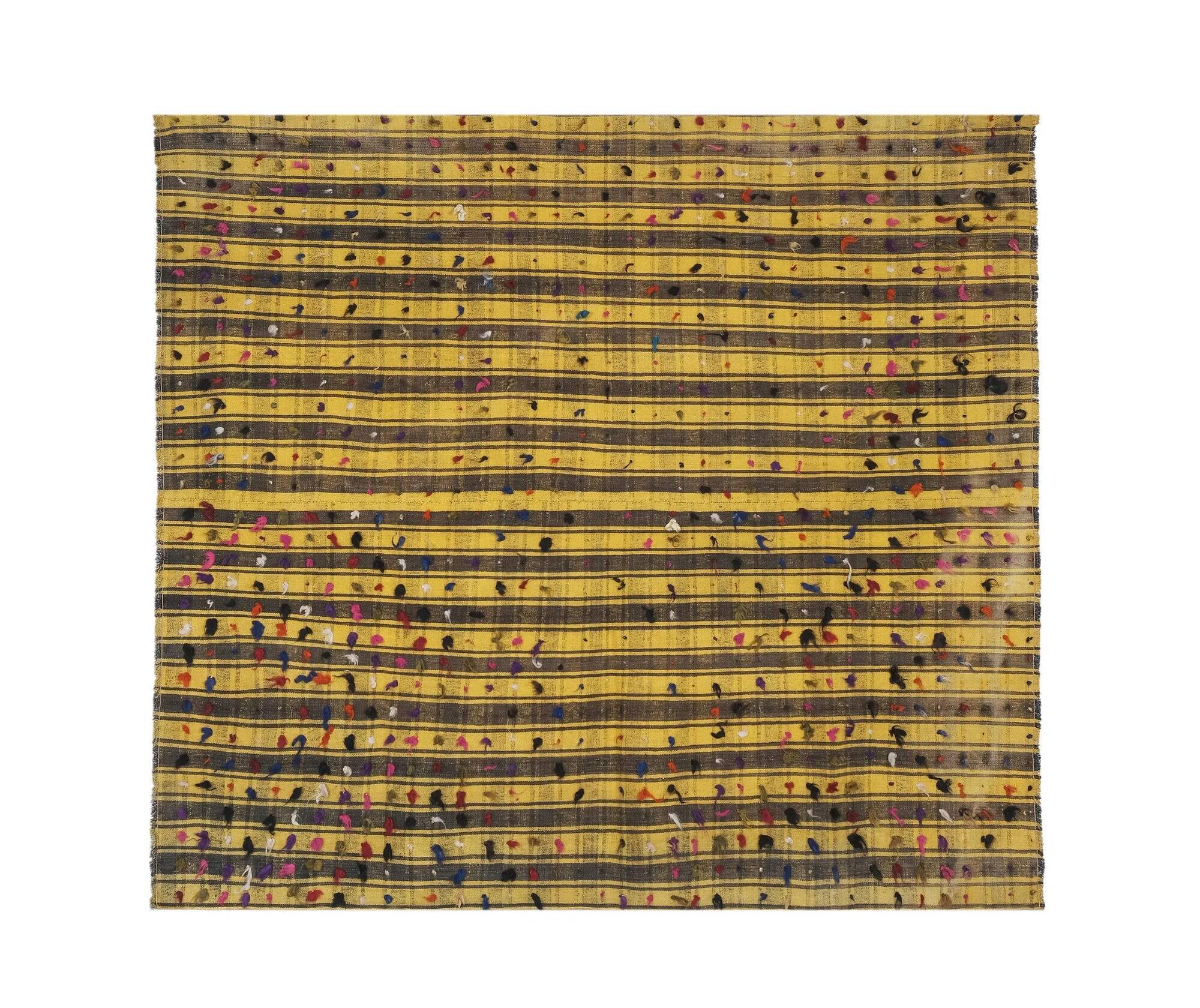Vintage Turkish kilim, handwoven, 204x225 cm.