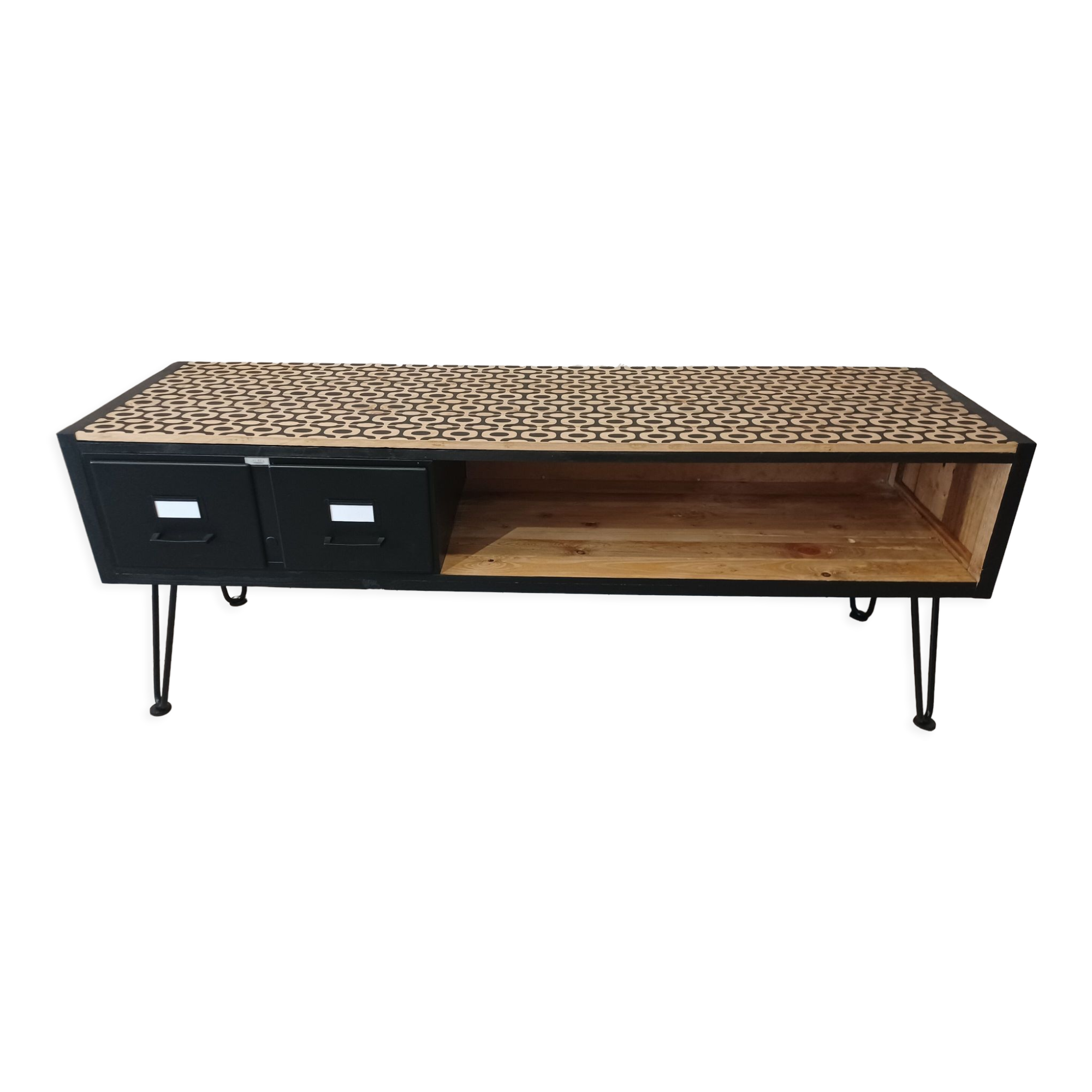 Industrial style TV stand