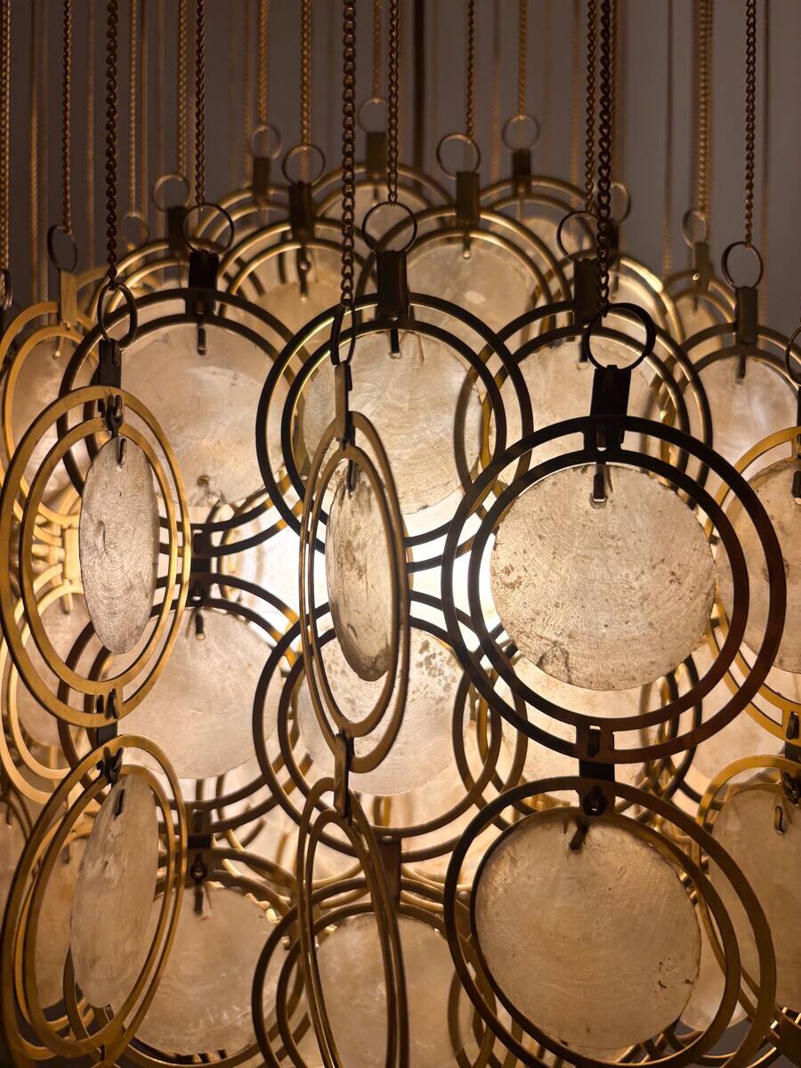 Suspension, Brass and Mother of Pearl, Italy, 1970s - 2 available