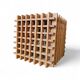 Lampe de table en bois cube moderne du milieu du siècle / Italie années 1960