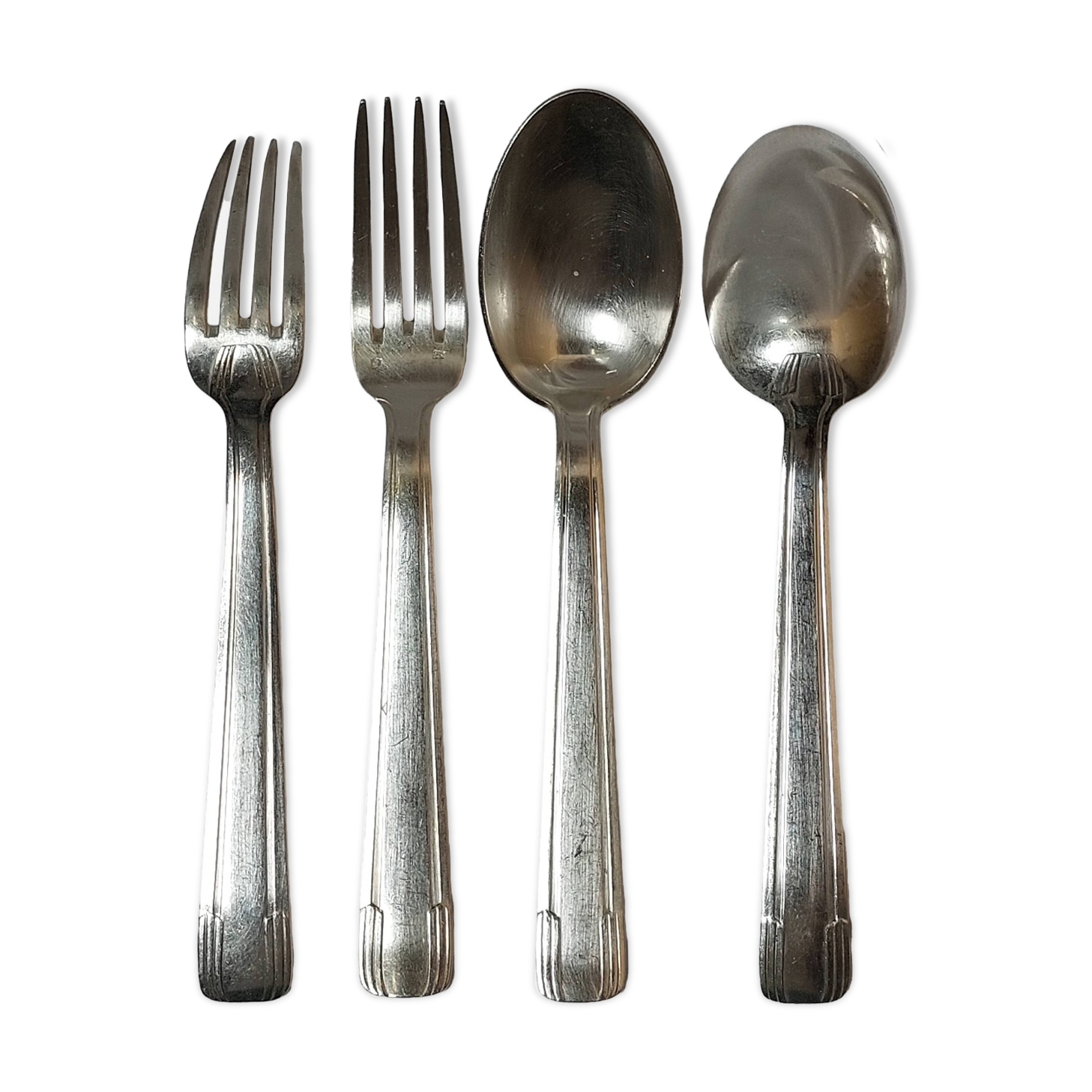 Cutlery set 24 pieces Art Deco in silver metal 84g - Goldsmith's mark