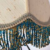 Retro wrought iron and pearl lamp