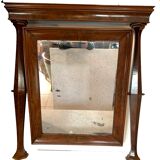 Louis Philippe dressing table chest of drawers in mahogany and 19th century veneer