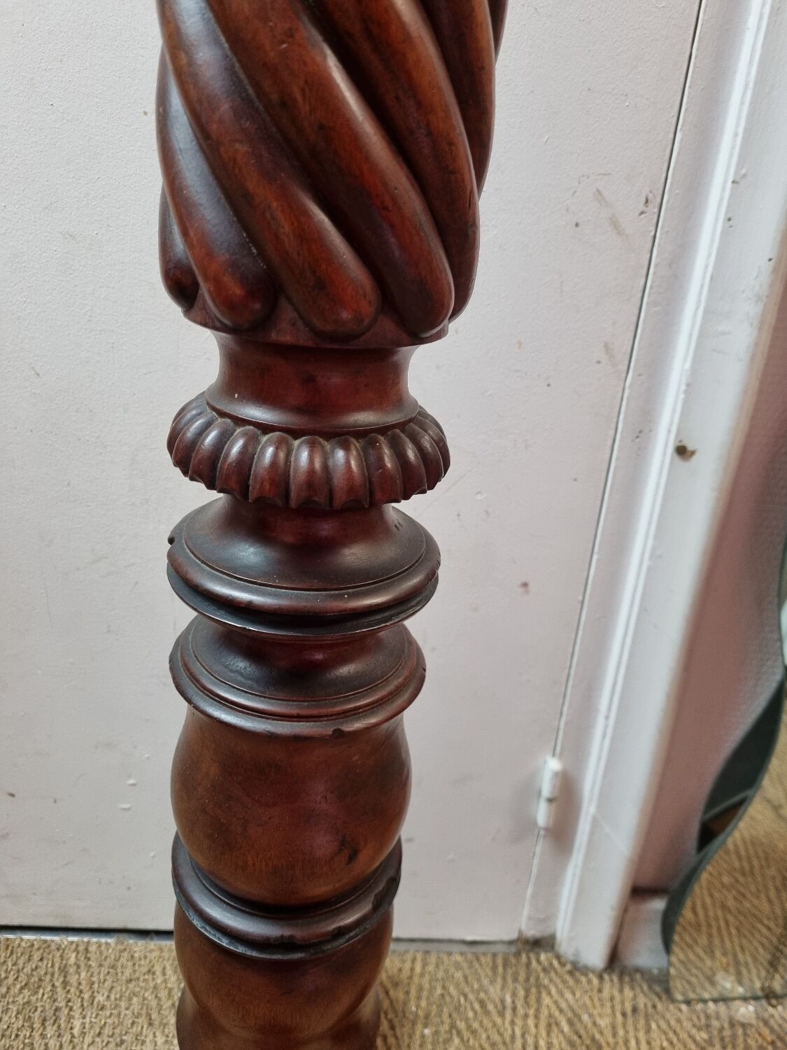 Solid mahogany column