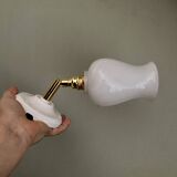 Vintage tulip wall lamp in white opaline