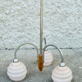 Art deco chandelier with 3 opaline branches