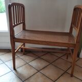 Piano bench end of empire style cane bed