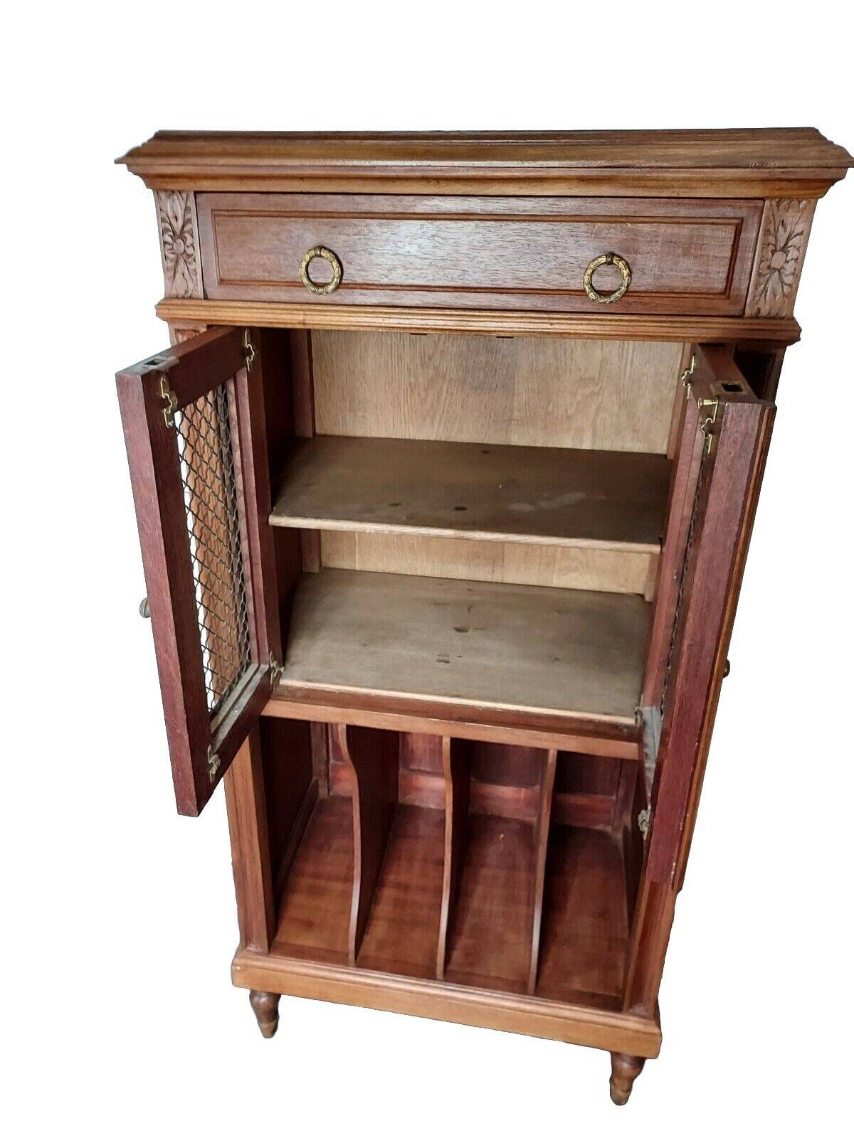 walnut music cabinet, filing cabinet