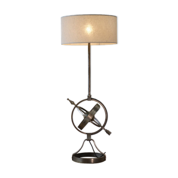 Neo-classical astrolabe lamp by Jean-Pierre Ryckaert 1960s