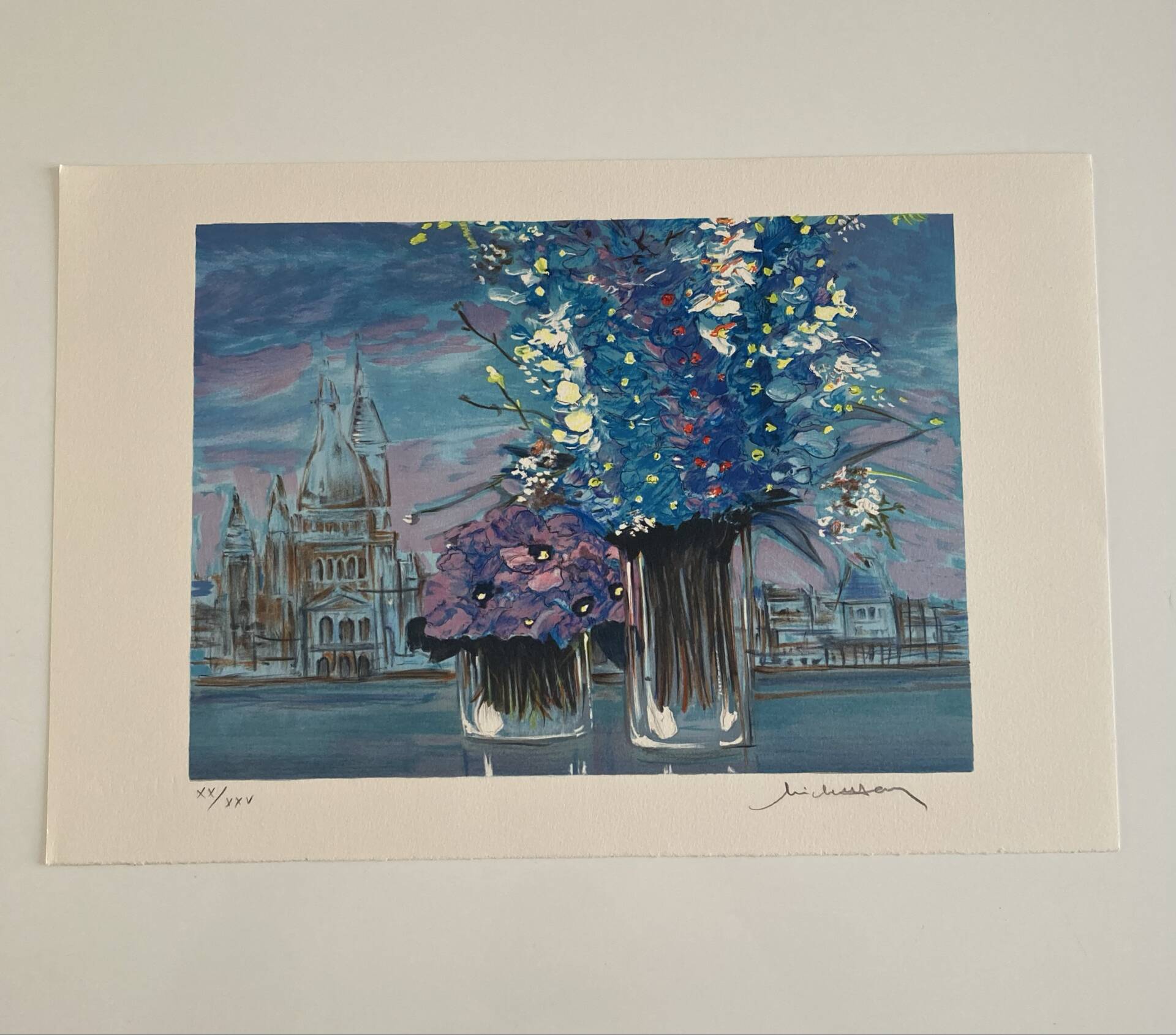 Lithographie numérotée et signée Michel Henry - Montmartre