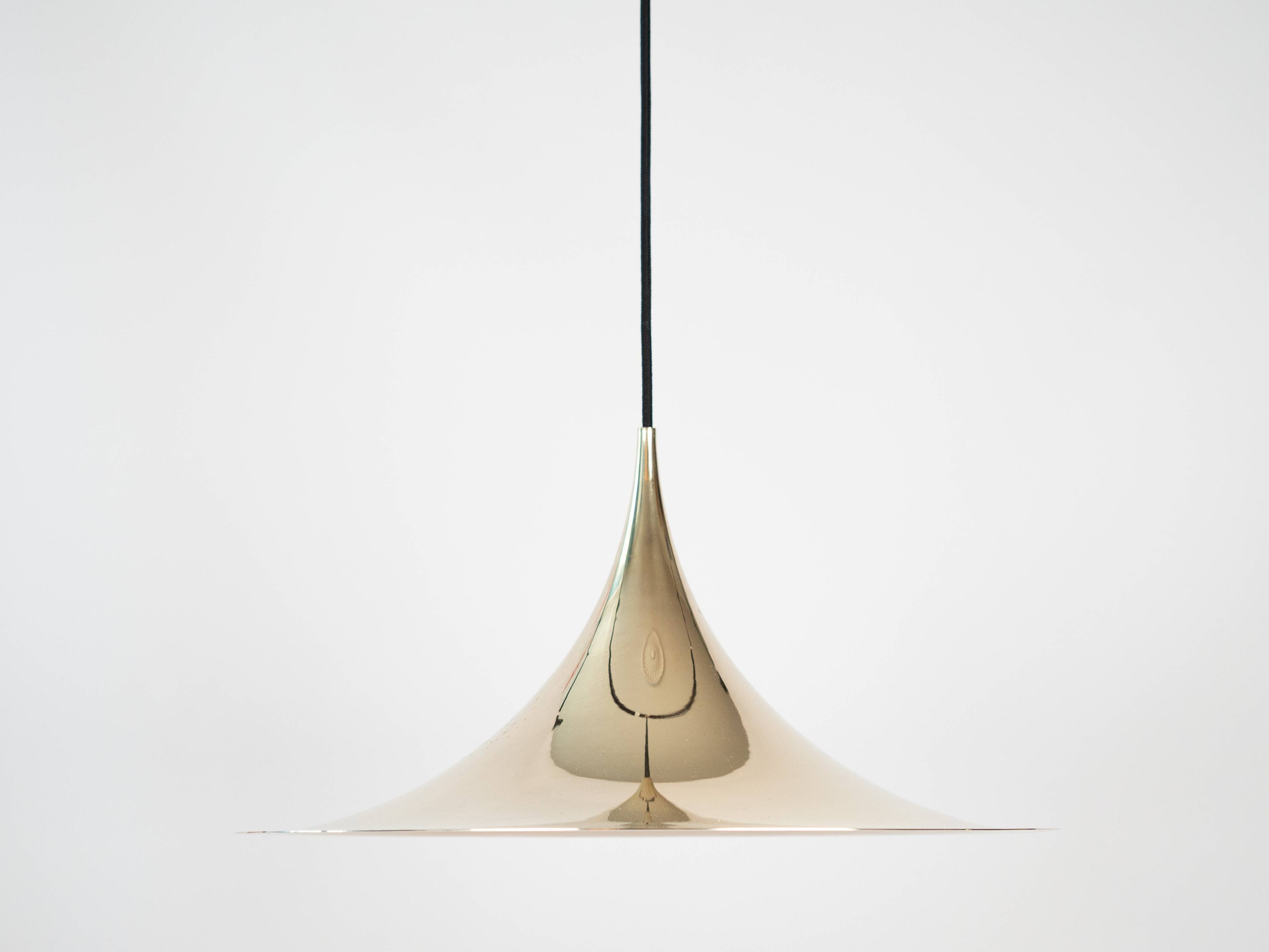 Danish vintage pendant lamp Semi by Bonderup&Thorup, 1968