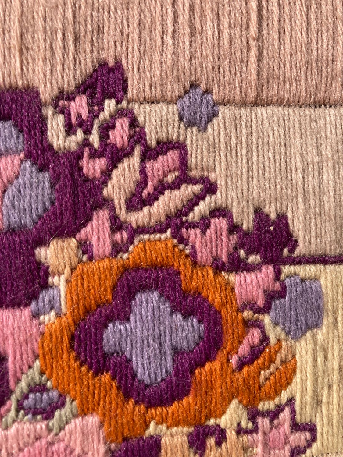 Vintage tapestry portrait of a woman
