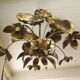 Chandelier, 10 light lights, water lily, brass